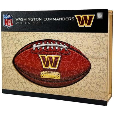 ICONIC Puzzles - Washington Commanders – Fußball mit Logo - Holz Puzzle S ICONIC Puzzles - Washington Commanders – Fußball mit Logo - Holz Puzzle S