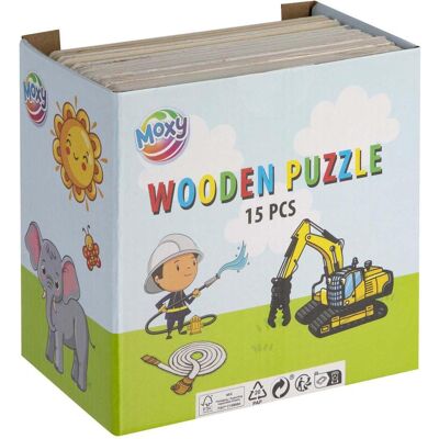 Grafix Holzpuzzleteile - 15 Stück. (15 Teile) Grafix Holzpuzzleteile - 15 Stück. (15 Teile)