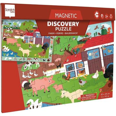 Scratch Puzzle Bauernhof - 48 Teile - Magnetisches Kinderspiel Scratch Puzzle Bauernhof - 48 Teile - Magnetisches Kinderspiel