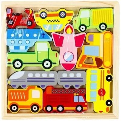 Creative Holzpuzzle, Fahrzeuge, 12 Teile (12 Teile) Creative Holzpuzzle, Fahrzeuge, 12 Teile (12 Teile)