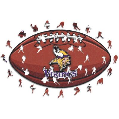 ICONIC Puzzles - Minnesota Vikings – Football mit Logo - Holz Puzzle Grösse L ICONIC Puzzles - Minnesota Vikings – Football mit Logo - Holz Puzzle Grösse L