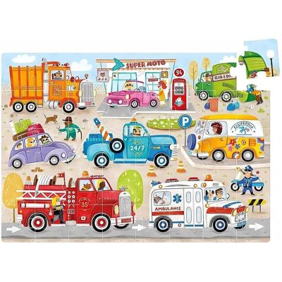 Banana Panda – Moto Jumbo Puzzle Autos – 40 Teile. (40 Teile) Banana Panda – Moto Jumbo Puzzle Autos – 40 Teile. (40 Teile)