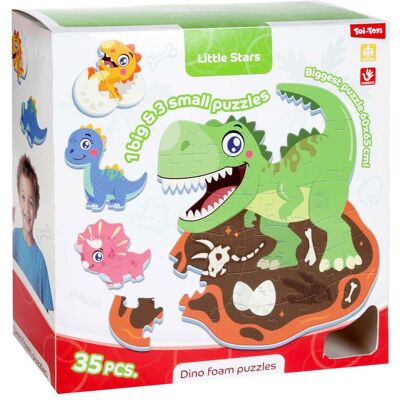 Toi-Toys Little Stars Schaumstoff-Bodenpuzzle Dino, 36-tlg. (36 Teile) Toi-Toys Little Stars Schaumstoff-Bodenpuzzle Dino, 36-tlg. (36 Teile)