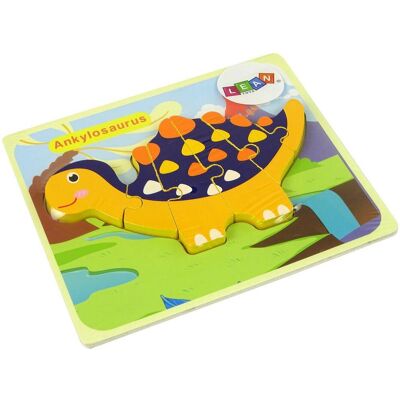 Lean Toys Holzpuzzle Triceratops, Ankylosaurus MIX Lean Toys Holzpuzzle Triceratops, Ankylosaurus MIX