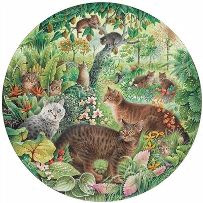 Grafika Puzzle 500 pieces Round Puzzle - Tiger Cats in the Jungle (501 Teile) Grafika Puzzle 500 pieces Round Puzzle - Tiger Cats in the Jungle (501 Teile)