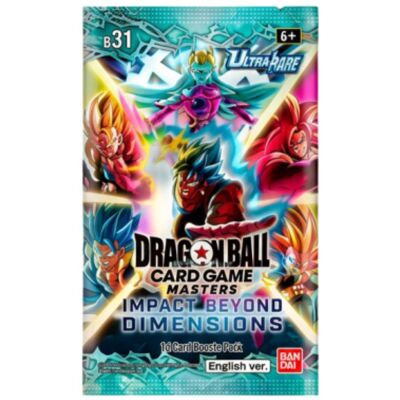 Bandai Dragonball Super Card Game Masters - Ultra-Bout Series - Impact Beyond Dimensions B31 Booster Pack - (Englisch, Booster Pack) Bandai Dragonball Super Card Game Masters - Ultra-Bout Series - Impact Beyond Dimensions B31 Booster Pack - (Englisch, Booster Pack)