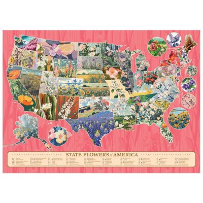 Cobble Hill State Flowers of America (1000 Teile) Cobble Hill State Flowers of America (1000 Teile)