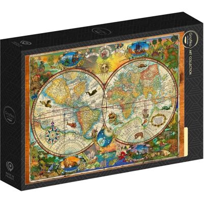 Grafika Puzzle 1000 pieces Creatures Of The Earth Map (1000 Teile) Grafika Puzzle 1000 pieces Creatures Of The Earth Map (1000 Teile)