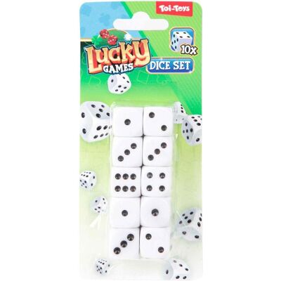 Toi-Toys Lucky Games Würfel auf Karte, 10 Stk. (Niederländisch) Toi-Toys Lucky Games Würfel auf Karte, 10 Stk. (Niederländisch)
