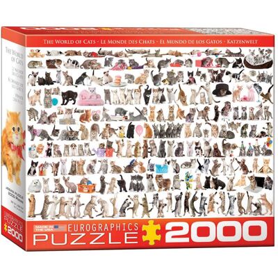 Eurographics Die Welt der Katzen Puzzle - 2000 Stücke Eurographics Die Welt der Katzen Puzzle - 2000 Stücke