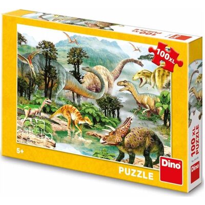 DINO Dinosaurier Puzzle XL - 100 Teile - Puzzle DINO Dinosaurier Puzzle XL - 100 Teile - Puzzle