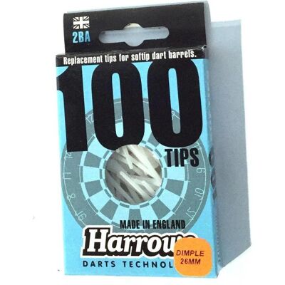 Harrows Softip Ersatz-Dimple-Dartspitzen, 100 Stück, Box Harrows Softip Ersatz-Dimple-Dartspitzen, 100 Stück, Box