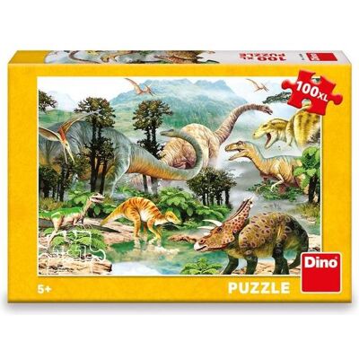 DINO Dinosaurier Puzzle XL - 100 Teile - Puzzle DINO Dinosaurier Puzzle XL - 100 Teile - Puzzle