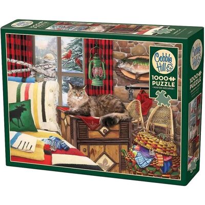 Cobble Hill Puzzle 1000 pieces Lodge Cat (1000 Teile) Cobble Hill Puzzle 1000 pieces Lodge Cat (1000 Teile)