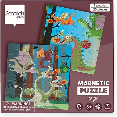 Scratch Europe - Magnetisches Puzzlebuch - Drache - 20 Teile Scratch Europe - Magnetisches Puzzlebuch - Drache - 20 Teile