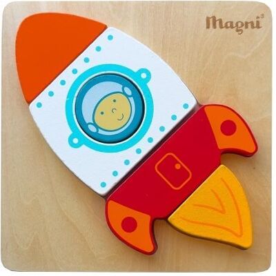 Magni Rumraket puslespil / Space rocket puzzle Magni Rumraket puslespil / Space rocket puzzle