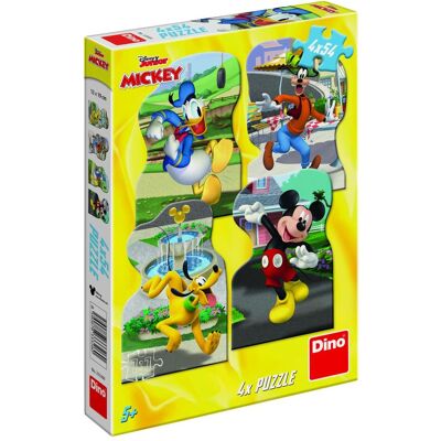 Dino Puzzle - Mickey und Freunde in der Stadt 4x54 Teile Dino Puzzle - Mickey und Freunde in der Stadt 4x54 Teile