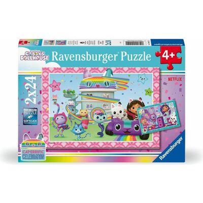 Ravensburger Kinderpuzzle - 12004112 Gabby's Dollhouse - Puzzle für Kinder ab 4 Jahren, mit 2x24 (24 Teile) Ravensburger Kinderpuzzle - 12004112 Gabby's Dollhouse - Puzzle für Kinder ab 4 Jahren, mit 2x24 (24 Teile)