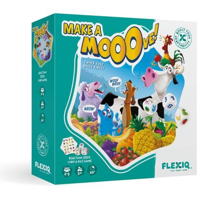 Asmodée FlexiQ Würfel & Karten Brettspiel - Mach einen Mooove - 112052 Asmodée FlexiQ Würfel & Karten Brettspiel - Mach einen Mooove - 112052