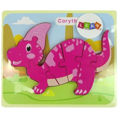 Lean Toys Holzpuzzle Dinosaurier Corythosaurus rosa Lean Toys Holzpuzzle Dinosaurier Corythosaurus rosa