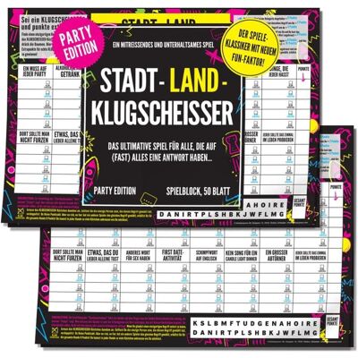 Kylskapspoesi Stadt-Land-Klugscheisser - Party Edition (Deutsch, 2 - 8 Spieler) Kylskapspoesi Stadt-Land-Klugscheisser - Party Edition (Deutsch, 2 - 8 Spieler)