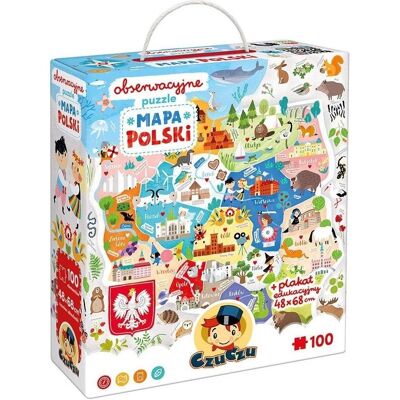 Czuczu Beobachtungspuzzle - Karte von Polen 100 Teile (100 Teile) Czuczu Beobachtungspuzzle - Karte von Polen 100 Teile (100 Teile)