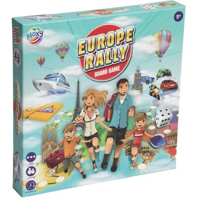 Grafix Moxy - Europe Rally Boardgame (300092) (Deutsch, 2 - 4 Spieler) Grafix Moxy - Europe Rally Boardgame (300092) (Deutsch, 2 - 4 Spieler)