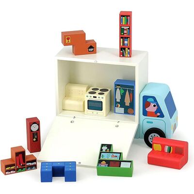 Vilac - Logic Game - Moving Van (7635) (19 Teile) Vilac - Logic Game - Moving Van (7635) (19 Teile)