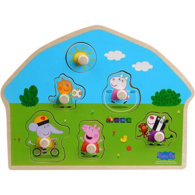 Barbo Toys Peppa Pig Shaped Wooden Puzzle - Playground (6 Teile) Barbo Toys Peppa Pig Shaped Wooden Puzzle - Playground (6 Teile)