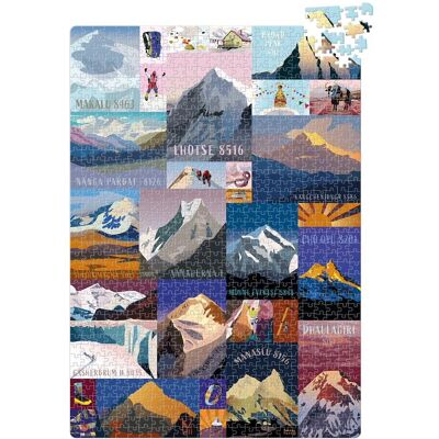 Banana Panda - Puzzlove Bergen 8000m Puzzle - 100 Teile. (1000 Teile) Banana Panda - Puzzlove Bergen 8000m Puzzle - 100 Teile. (1000 Teile)