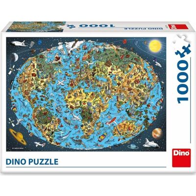 Dino 1000 Stk. - Zeichnen der Weltkarte (1000 Teile) Dino 1000 Stk. - Zeichnen der Weltkarte (1000 Teile)