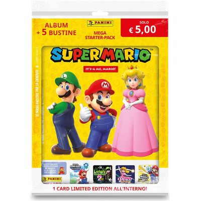 Panini Stickers Super Mario Starter Set 5 Buste + 2 Limited (Deutsch, Booster Pack, Box Set & Collection) Panini Stickers Super Mario Starter Set 5 Buste + 2 Limited (Deutsch, Booster Pack, Box Set & Collection)
