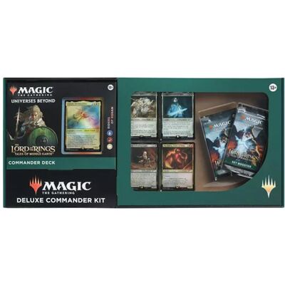 Wizards of the Coast The Lord of the Rings: Tales of Middle-earth Deluxe Commander Kit - Riders Of Rohan - MTG - EN (Englisch, Deck) Wizards of the Coast The Lord of the Rings: Tales of Middle-earth Deluxe Commander Kit - Riders Of Rohan - MTG - EN (Englisch, Deck)