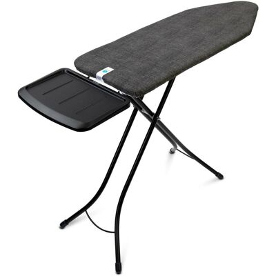 Brabantia Bügeltisch mit Dampfstationsablage, Bügelbrett, Schwarz Brabantia Bügeltisch mit Dampfstationsablage, Bügelbrett, Schwarz