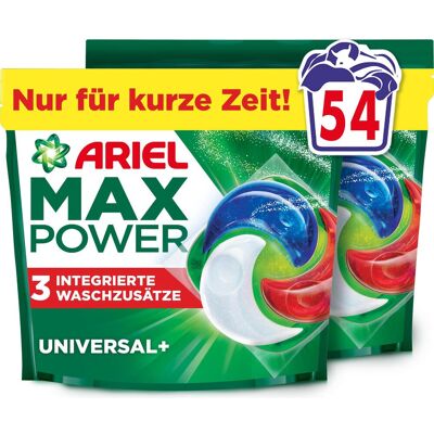 Ariel MaxPower Pods Universal Waschmittelpods 54 WL, Waschmittel + Textilpflege Ariel MaxPower Pods Universal Waschmittelpods 54 WL, Waschmittel + Textilpflege