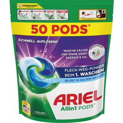 Ariel All-in-1 Pods Color Waschmittelpods 50 WL, Waschmittel + Textilpflege Ariel All-in-1 Pods Color Waschmittelpods 50 WL, Waschmittel + Textilpflege