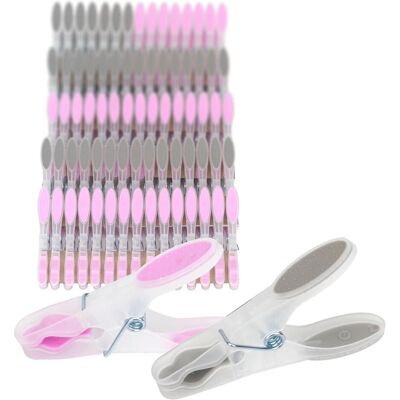 Relaxdays 75x Wäscheklammern, Zubehör Bügeln + Wäschepflege, Rosa, Transparent, Grau Relaxdays 75x Wäscheklammern, Zubehör Bügeln + Wäschepflege, Rosa, Transparent, Grau