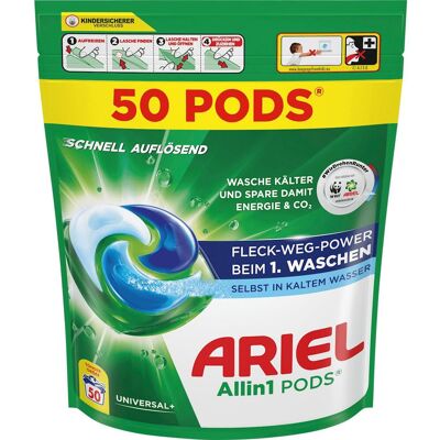 Ariel All-in-1 Pods Universal Waschmittelpods 50 WL, Waschmittel + Textilpflege Ariel All-in-1 Pods Universal Waschmittelpods 50 WL, Waschmittel + Textilpflege