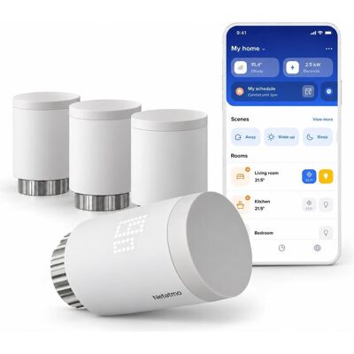 Netatmo 4er-Set Heizkörperthermostat, Thermostat, Weiss Netatmo 4er-Set Heizkörperthermostat, Thermostat, Weiss
