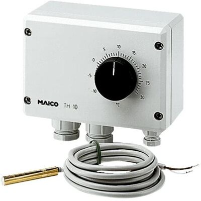 Maico MAI TH 10 Thermostat 230V IP54 125x110x69mm Aufputz, Thermostat, Grau Maico MAI TH 10 Thermostat 230V IP54 125x110x69mm Aufputz, Thermostat, Grau