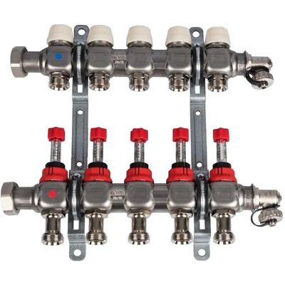 Kermi x-net Verteiler 1 Komfort-5 für 5 Kreise, Baulänge 320 mm, Zubehör Heizen Kermi x-net Verteiler 1 Komfort-5 für 5 Kreise, Baulänge 320 mm, Zubehör Heizen