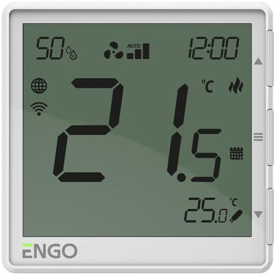 Engo EFAN-230W - Regulator klimakonwektorów, biały 230V, Internetowy, podtynkowy, WIFI, Thermostat, Weiss Engo EFAN-230W - Regulator klimakonwektorów, biały 230V, Internetowy, podtynkowy, WIFI, Thermostat, Weiss