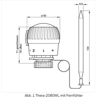 Honeywell Termostat T750120 m/føler 2m m30x1.5, Thermostat, Weiss Honeywell Termostat T750120 m/føler 2m m30x1.5, Thermostat, Weiss