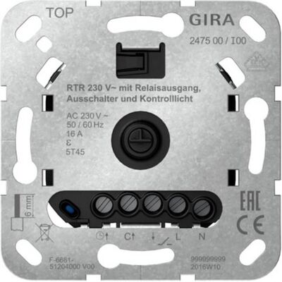 Gira RTR 230 V Relaisausgang, Thermostat Gira RTR 230 V Relaisausgang, Thermostat