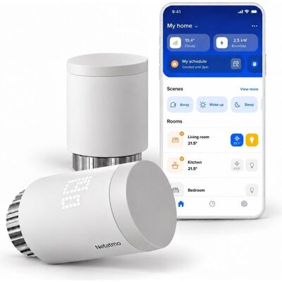Netatmo 2er-Set Heizkörperthermostat, Thermostat, Weiss Netatmo 2er-Set Heizkörperthermostat, Thermostat, Weiss