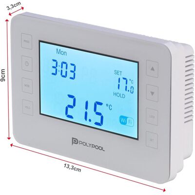 POLY POOL PP1471 Grauweiß Intelligentes Thermostat - Thermostat POLY POOL PP1471 Grauweiß Intelligentes Thermostat - Thermostat