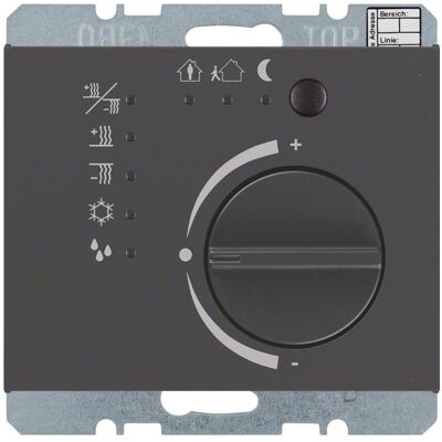 Berker Raumtemperaturregler, Thermostat, Grau Berker Raumtemperaturregler, Thermostat, Grau
