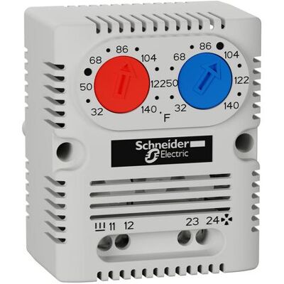 Schneider Electric Doppelthermostat 250V-Temperaturbereich NSYCCOTHDF, Thermostat, Grau Schneider Electric Doppelthermostat 250V-Temperaturbereich NSYCCOTHDF, Thermostat, Grau