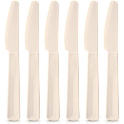 WMF Noże Plastikowe Zestaw 6 szt. Wielorazowe Sandy Kremowe do Zmywarki, Reinigungsutensil, Beige WMF Noże Plastikowe Zestaw 6 szt. Wielorazowe Sandy Kremowe do Zmywarki, Reinigungsutensil, Beige