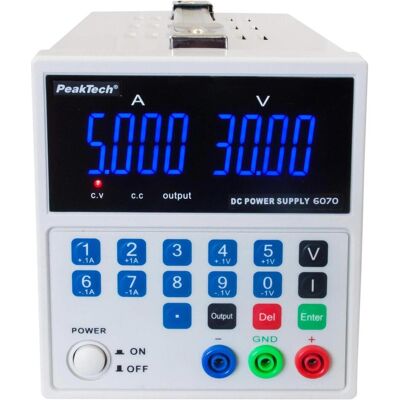 Peaktech Labornetzgerät 1 Kan....30 VDC VDC 5 A (6070), Labornetzgerät, Schwarz Peaktech Labornetzgerät 1 Kan....30 VDC VDC 5 A (6070), Labornetzgerät, Schwarz